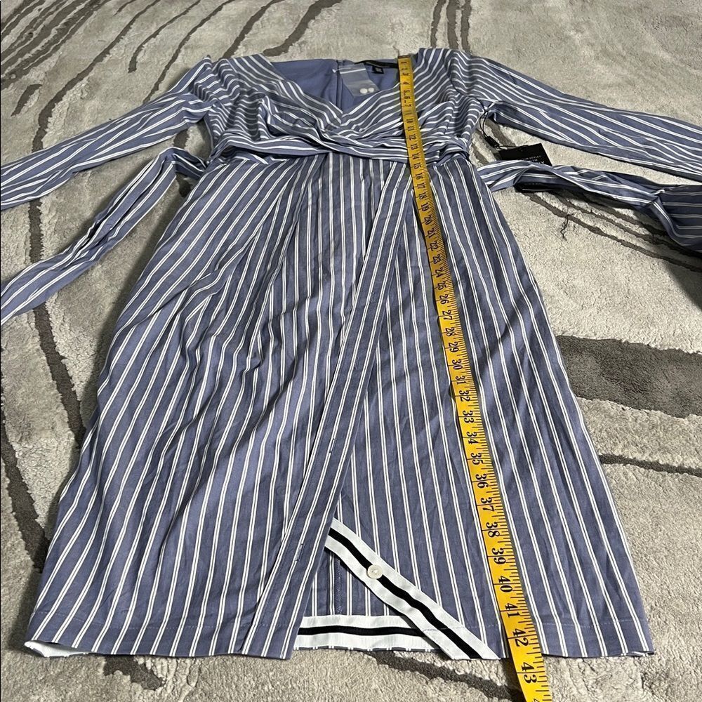 WHBM Poplin Twist-Front Midi Shirt Dress - Picture 8 of 15